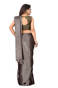 OOMPH! Women?s Satin Sarees Satin Satin (Steel Grey_stpavitragrey)-thumb2