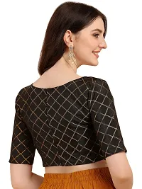 OOMPH! Jacquard Black Readymade Blouse for Women - rbbl67l_b-thumb2