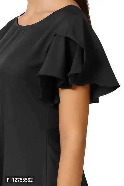 KLOOK Women's A-Line Maxi Dress (kd101xs_Jet Black_X-Small)-thumb4