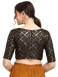 OOMPH! Jacquard Black Readymade Blouse for Women - rbbl143m-thumb2