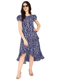 OOMPH! Women's Crepe Wrap Maxi Dress - Navy Blue 2 (md267s}-thumb1