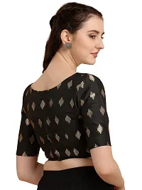 OOMPH! Jacquard Black Readymade Blouse for Women - rbbl101l_b-thumb2