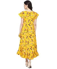 OOMPH! Women's Crepe Wrap Maxi Dress - Tuscansun Yellow-thumb2