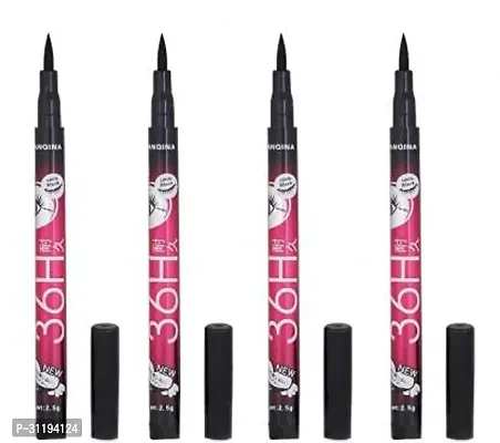 Deputy Waterproof Long-Staying 36H Liquid Precision Eyeliner Pen pack of 4 (Black) 20 g (Black)-thumb0