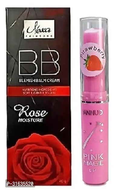 Nexa Bb Rose Foundation with Pink Lip Balm Pack of 2