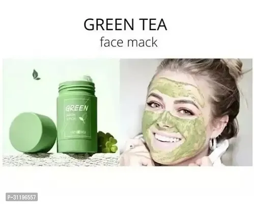 Green Tea Purifying Clay Stick Mask Oil Control Anti-Acne Eggplant Solid Fine,