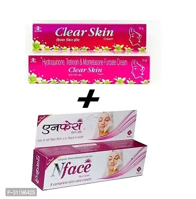 Clear-skin face cream and N Face Skin Fairness Cream Removing Scars Marks ( combo pack )-thumb0