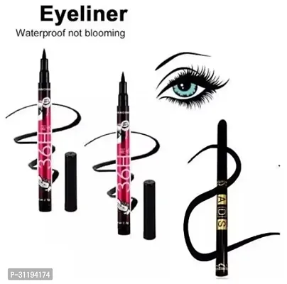 36H Black Water Proof Eyeliner Pack Of 2  with Auto Black Kajal Pack Of 1