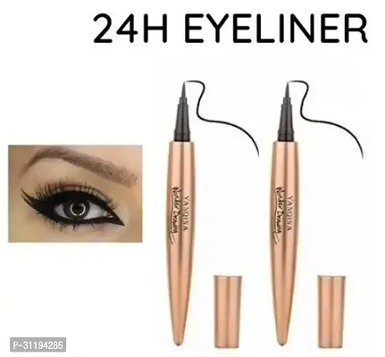 24 H Yanqina Black Eyeliner Pencil Stay Long Deep Black Waterproof Eyes Pack of 2