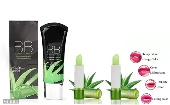 Nexa Bb Aloe Vera Foundation with 2 Aloe Vera Lip Balm Pack of 3-thumb0