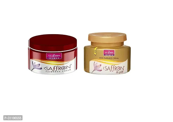 VI - JOHN Gold Saffron Fairness Cream and VI - JOHN Advanced Saffron Fairness Cream for Uneven Skin Tone  ( combo pack )