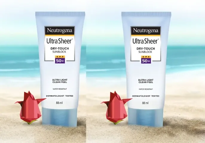 Neutrogena Ultra sheer Sunscreen, SPF 50+, Ultra light, for oily and dry skin 88ML PACK OF 2