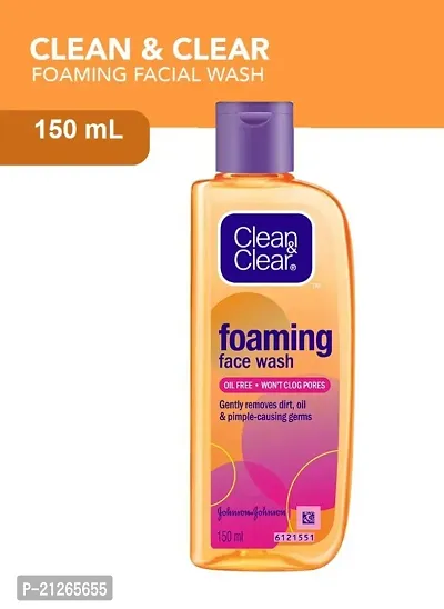 Clean  Clear Foaming Facewash for Oily Skin 150 ml Pack of 1-thumb0