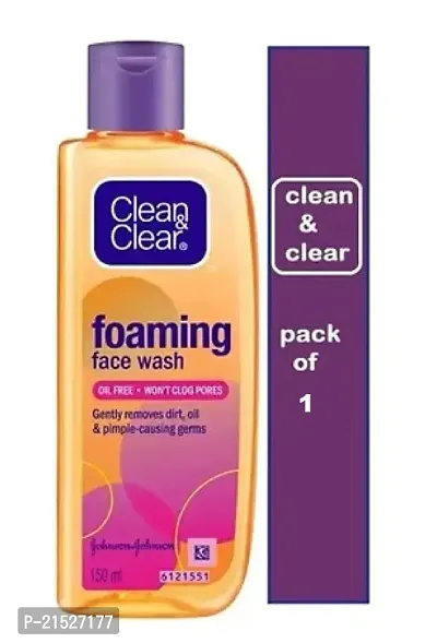 Clean  Clear Foaming Facewash for Oily Skin 150ML PACK OF 1-thumb0