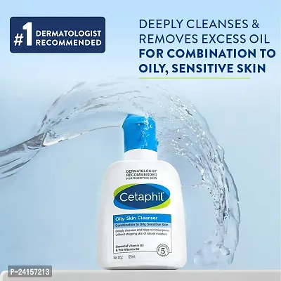Cetaphil Face Wash oily Skin Cleanser for Dry to Normal, Sensitive Skin, 125 ml