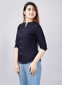 Classic Rayon Solid Shirts for Womens-thumb2