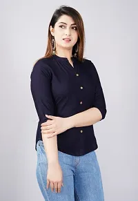 Classic Rayon Solid Shirts for Womens-thumb3