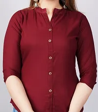 Classic Rayon Solid Shirts for Womens-thumb2