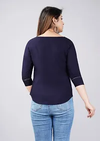 Classic Rayon Solid Tops for Womens-thumb1