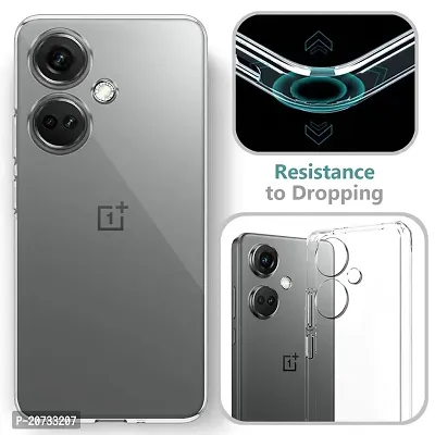 Maklook Transparent With Edges Protection Back Cover for Oneplus Nord CE 3 (5G)- Transparent-thumb3