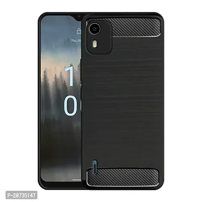 Maklook Armour Rugged Back Case Cover For Nokia C12/C12 Pro- Black