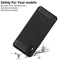 Maklook Armour Rugged Back Case Cover For Nokia C12/C12 Pro- Black-thumb1