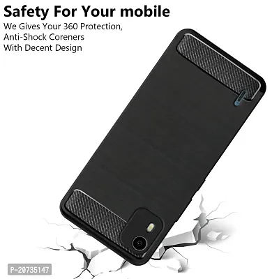 Maklook Armour Rugged Back Case Cover For Nokia C12/C12 Pro- Black-thumb2