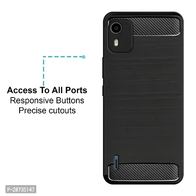 Maklook Armour Rugged Back Case Cover For Nokia C12/C12 Pro- Black-thumb4