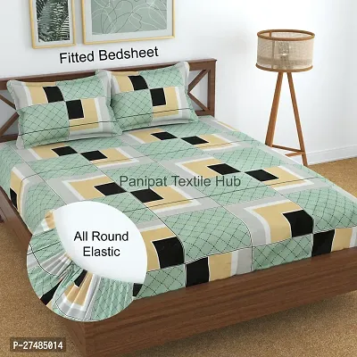 Comfortable Microfiber Printed King 1 Bedsheet + 2 Pillowcovers