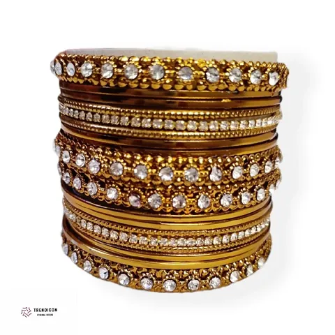 Golden Plated Fancy Party Wear Alloy Bangles