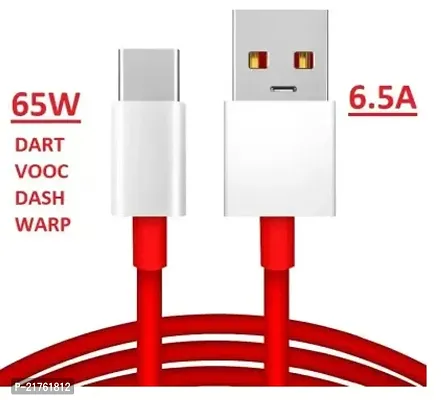 65W Type C Dash Vooc Supervooc Warp dart 6.5A fast charging and Sync 1M Data Cable