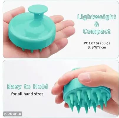 Hair Scalp Massager Shampoo Brush with Soft Silicone Bristles for Hair Care, Head Relaxation-thumb2