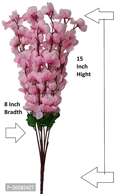 Decorative Flowers Sticks For Home Artificial Decoration (6Pcs, 45cm)