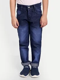 Kcoy Boys Dark Blue Stretchable Jeans-thumb1
