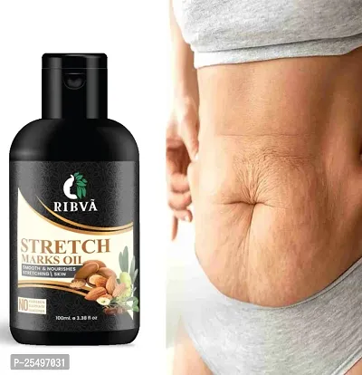 RIBVA present Stretch Marks Removal Oil - Natural Heal Pregnancy, Hip, Legs, Mark oil 100 ml pack of 1-thumb0