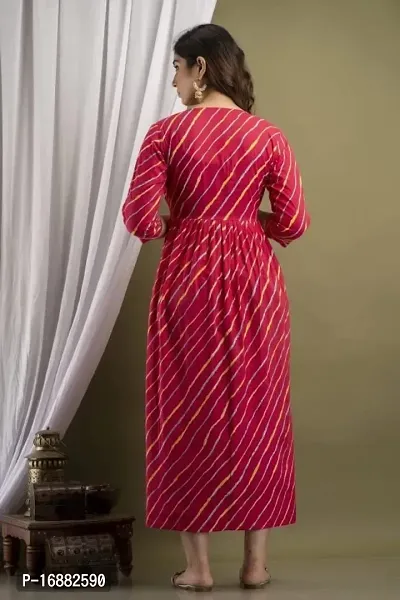 ATTiREZiLLA Pre  Post Maternity/Nursing Maxi Dress with Both Sides Zipper for Easy Feeding (Medium, Pink)-thumb3
