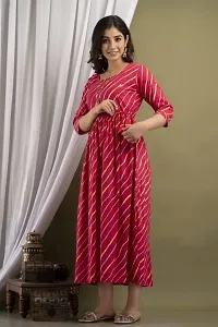 ATTiREZiLLA Pre  Post Maternity/Nursing Maxi Dress with Both Sides Zipper for Easy Feeding (Medium, Pink)-thumb4