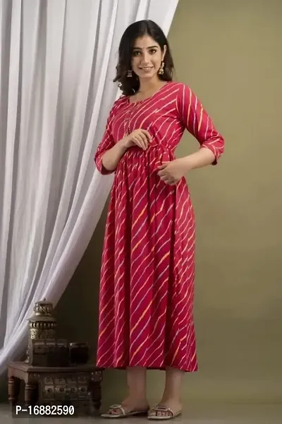 ATTiREZiLLA Pre  Post Maternity/Nursing Maxi Dress with Both Sides Zipper for Easy Feeding (Medium, Pink)-thumb5