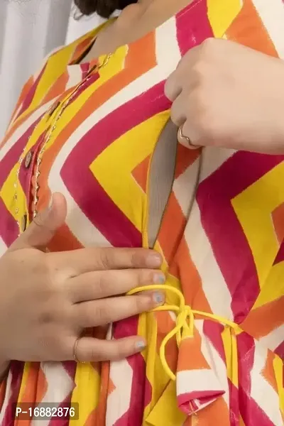 ATTiREZiLLA Pre  Post Maternity/Nursing Maxi Dress with Both Sides Zipper for Easy Feeding (X-Large, Yellow)-thumb5