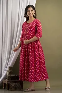ATTiREZiLLA Pre  Post Maternity/Nursing Maxi Dress with Both Sides Zipper for Easy Feeding (Medium, Pink)-thumb3
