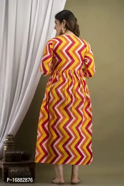 ATTiREZiLLA Pre  Post Maternity/Nursing Maxi Dress with Both Sides Zipper for Easy Feeding (X-Large, Yellow)-thumb3