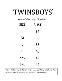 TWINSBOYS Women 's Casual Half-Sleeve Cotton Regular T-Shirt-(Multi-Color)-thumb2