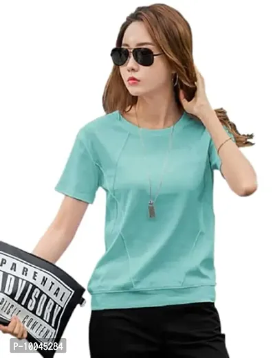 TWINSBOYS Women 's Casual Half-Sleeve Cotton Regular T-Shirt-(Multi-Color)-thumb0