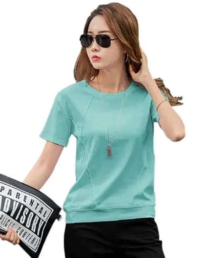 TWINSBOYS Women 's Casual Half-Sleeve Cotton Regular T-Shirt-(Multi-Color)