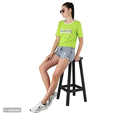 TWINSBOYS Casual Chest Printed neon t-Shirt for Women Large-thumb4