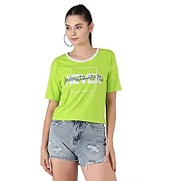 TWINSBOYS Casual Chest Printed neon t-Shirt for Women Large-thumb4