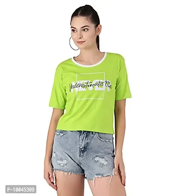 TWINSBOYS Casual Chest Printed neon t-Shirt for Women Large-thumb5