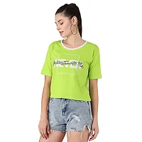 TWINSBOYS Casual Chest Printed neon t-Shirt for Women Large-thumb5