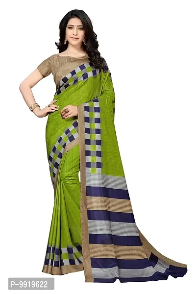 Vimla Women's Green Malgudi Art Silk Uniform Saree with Blouse Piece (2322_Green)