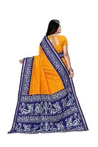 SGM Women's Paithani Art Silk Saree With Blouse Piece (1112_Yellow, Blue)-thumb1